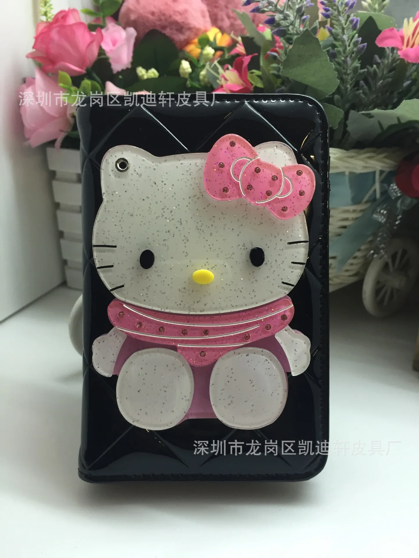 Роскошный брендовый зеркальный женский кошелек Hello Kitty M кожаный Женский