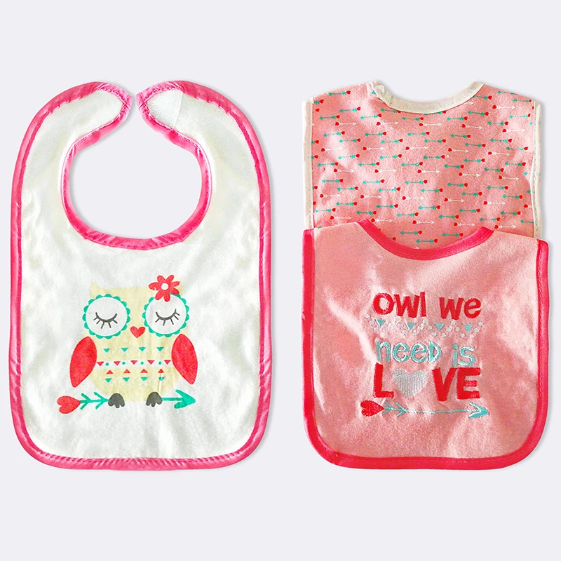 

2020 Cotton 3/5PCS Baby Boy Girl Bib 0-12M Cartoon Baby Babador Infant Baby Accessories Roupas de bebe