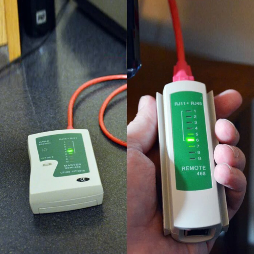 Тестер сетевого кабеля kebidumei тестер RJ45 RJ11 RJ12 CAT5 UTP LAN сетевой инструмент |