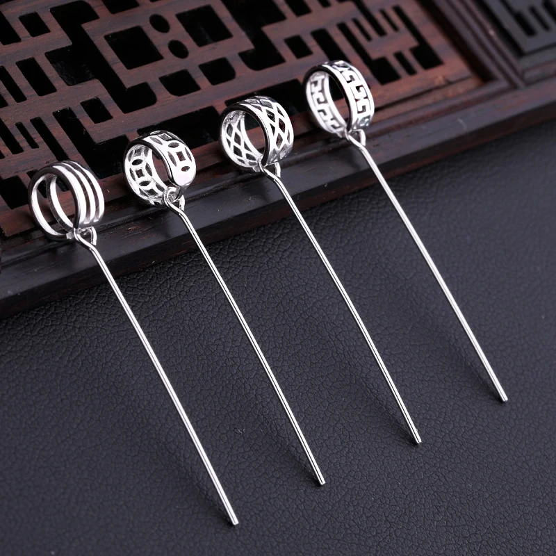 S925 Sterling Silver Color Pendant Clip Clasp Pinch Bail Pendant Connectors Bail Beads Findings DIY Jewelry Making Accessories