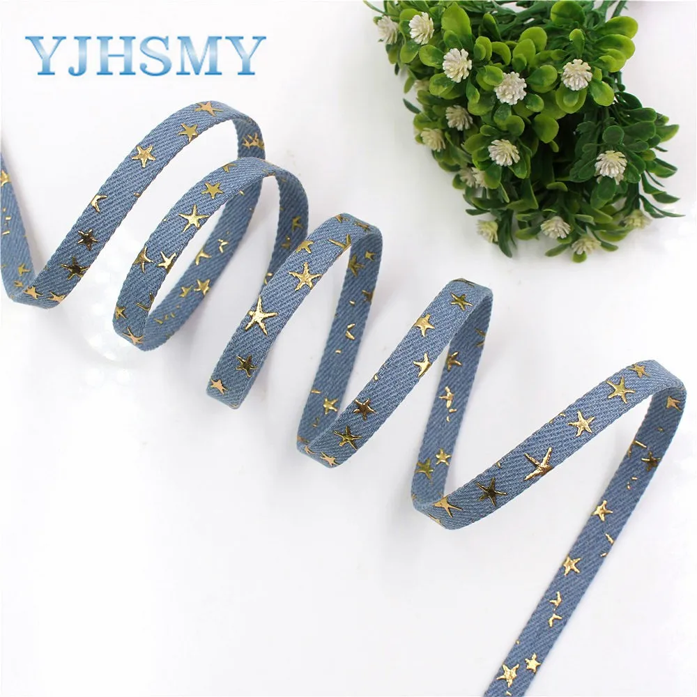 Ткань джинсовая YJHSMY I-19413-983 дюйма (10 мм) 5 ярдов лента для рукоделия аксессуары и