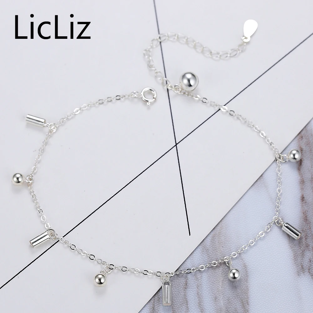 Женский браслет на ногу из серебра 925 пробы с Шармами|bracelets anklets|bracelet womenbracelet charms |