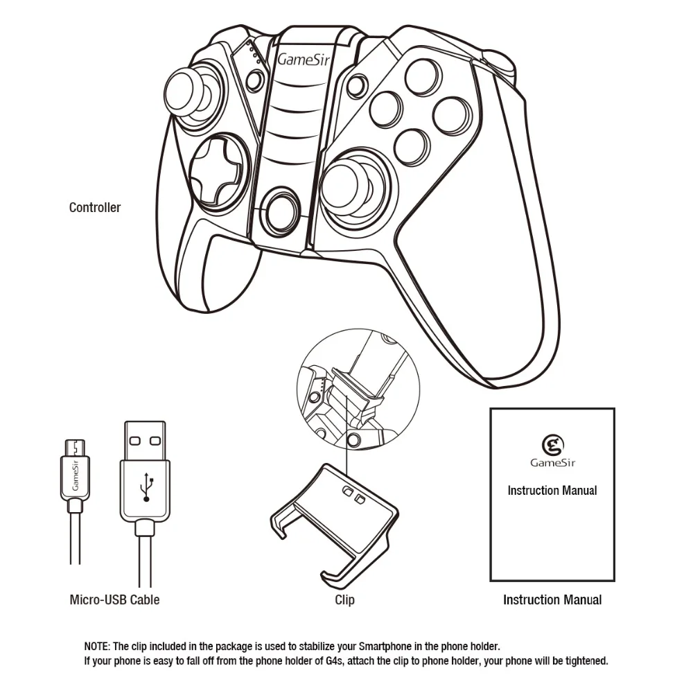 GameSir G4 беспроводной Bluetooth геймпад контроллер для PS3 Android tv BOX смартфон планшет ПК VR игры
