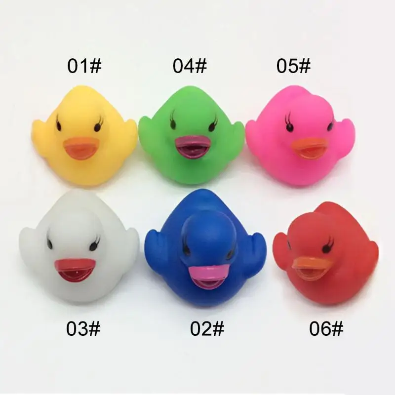 Милая утка детская игрушка для ванны LED Светящиеся плавающие воды сжимаемые