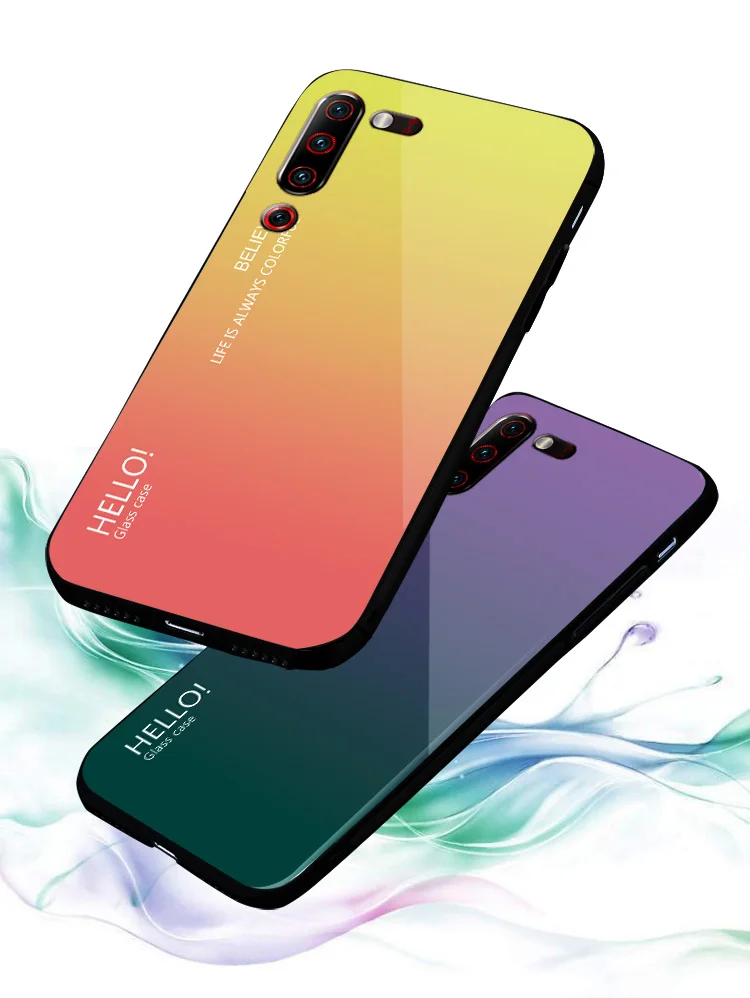 Для lenovo Z6 Pro чехол для крышки корпуса градиент цветное защитное закаленное Стекло