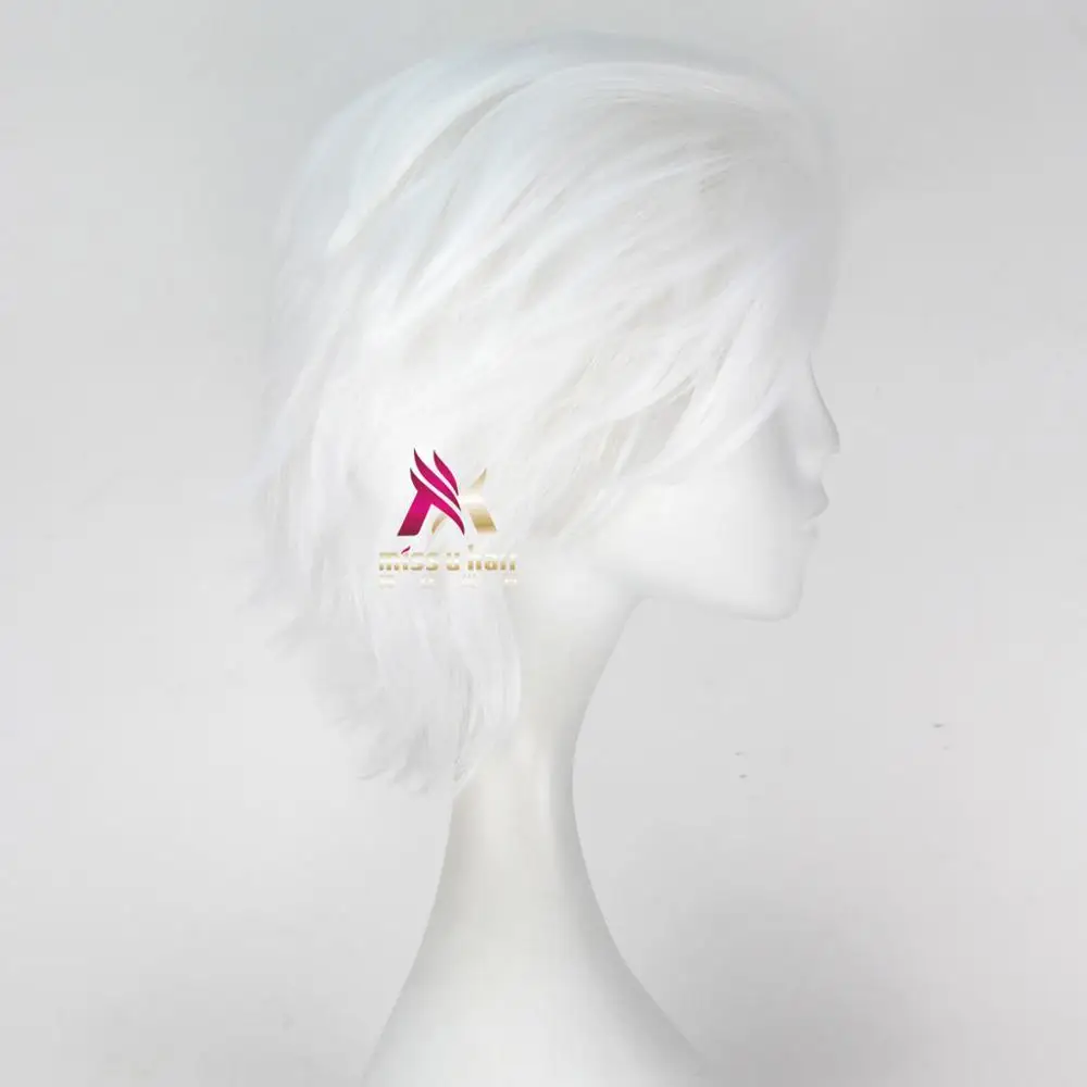 Miss U Hair для мужчин унисекс 33 см короткие прямые волосы синтетические Auburn черный красный цвет Хэллоуин косплей костюм парик ролевые игры парик