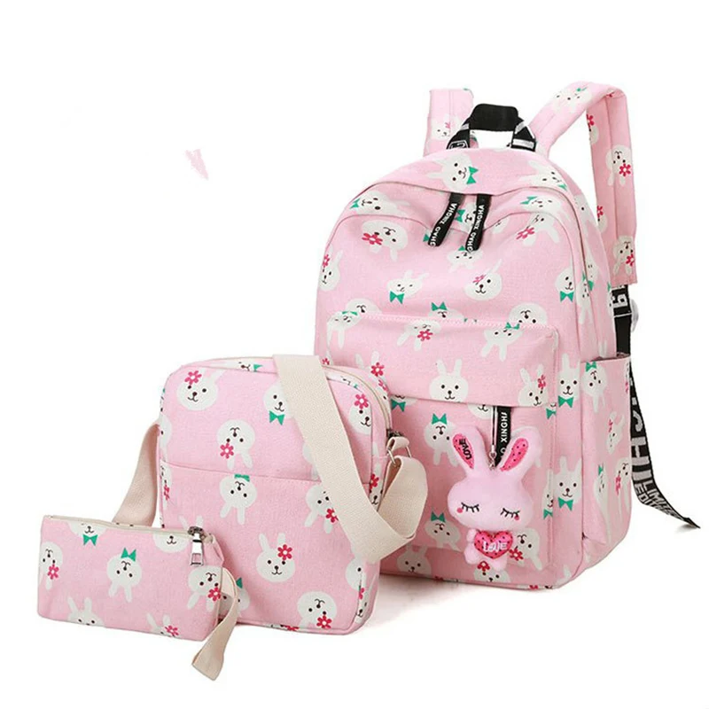 3 шт./компл. школьный рюкзак из парусины модные детские рюкзаки с героями