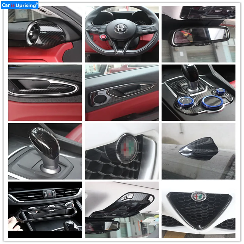Автомобильный Стайлинг для Alfa Romeo Stelvio Giulia из углеродного волокна специальный
