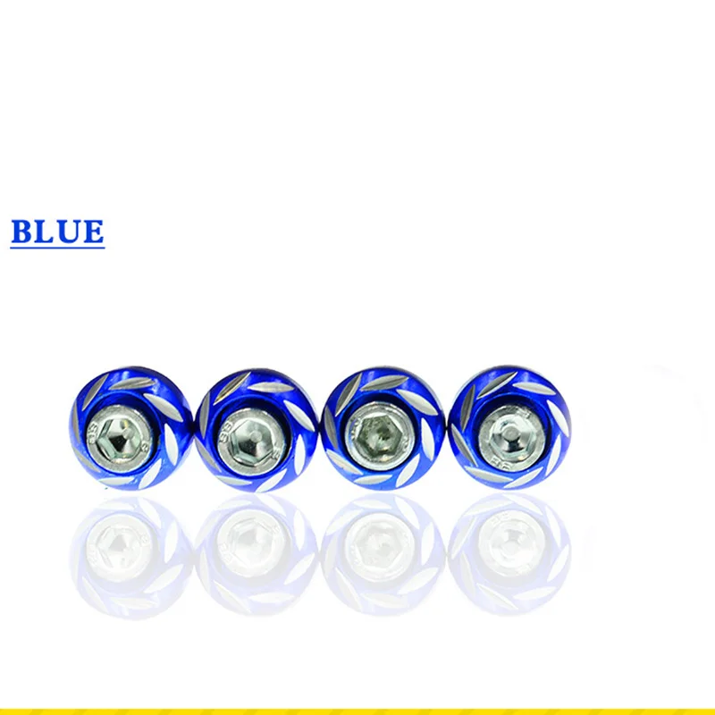 blue 12 шт. автомобильный номерной знак крепежный винт для hyundai Creta Tucson Volkswagen VW Golf 6 7 GTI Kia Ceed Rio Sportage - Название цвета: blue