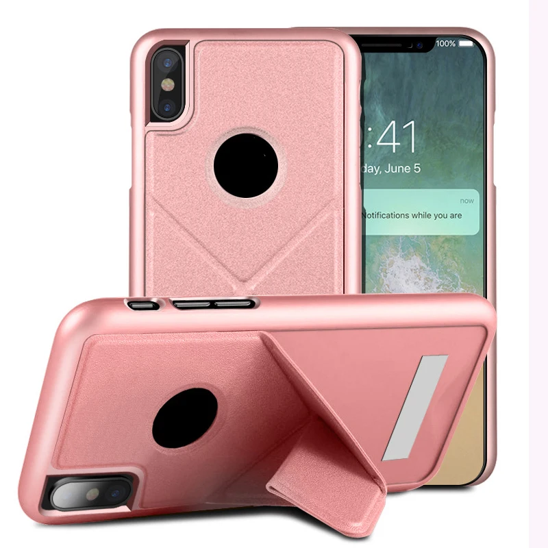 new For apple IPhone 8 7 6 Plus Leather Magnetic Suction Transformers protector Cover for X Case smart phone Holder Stand |