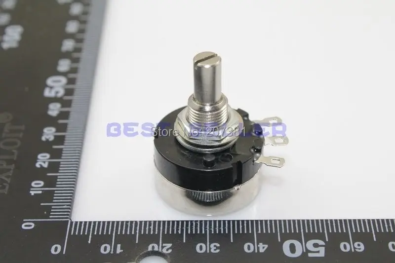 free shipping 5pcs RV24YN 20S B501 500 ohm 0.5K Carbon Composition Rotary Taper Potentiometer | Электронные компоненты и
