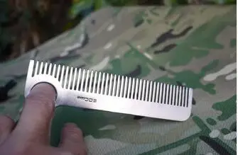 EDCGEAR титан или нержавеющая сталь тактическая расческа инструмент открытый
