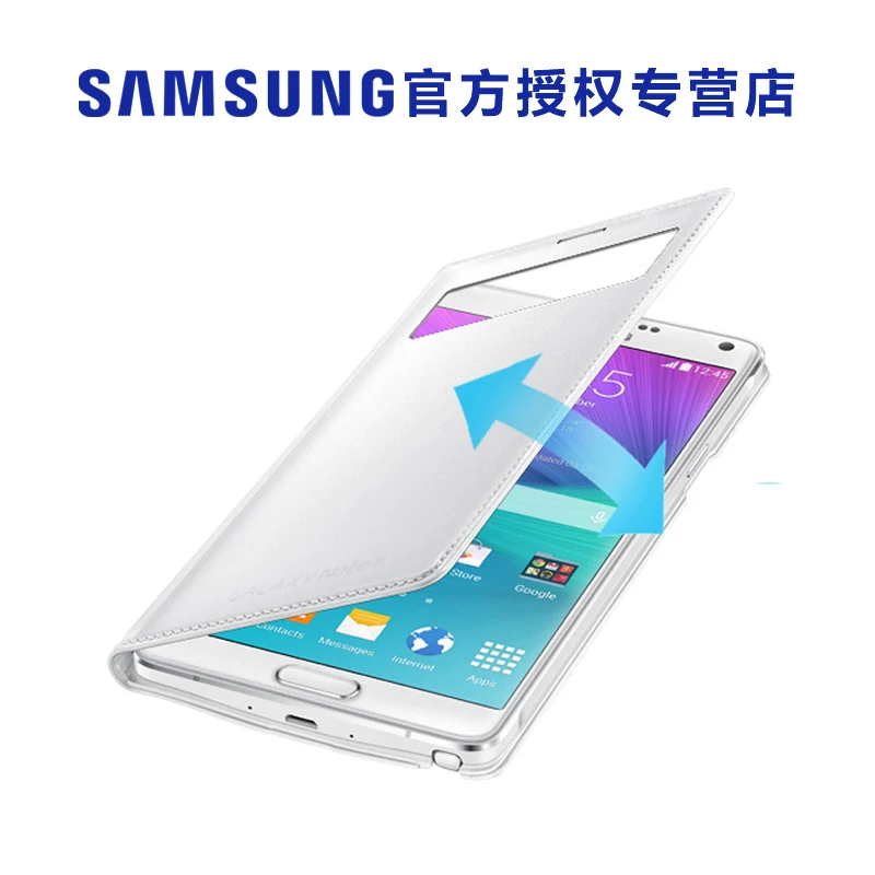 Samsung Note4 оригинальный кожаная куртка интеллектуальные откидная крышка протектор