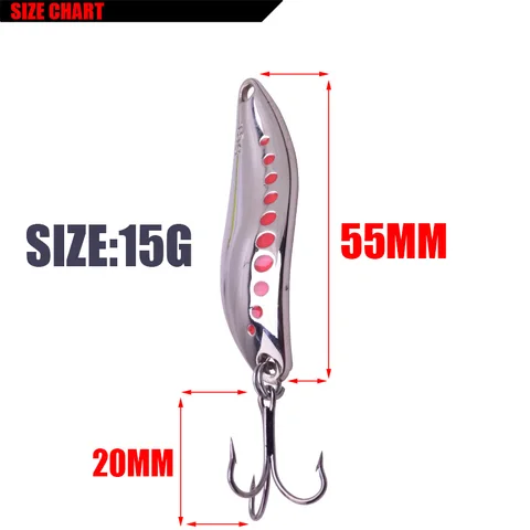 Spinners de sanguessuga da vibração de metal iscas de colher 10g 15g 20g Isca artificial com penteado de peixe Night Fishing Tackle para Bass Pike poleiro