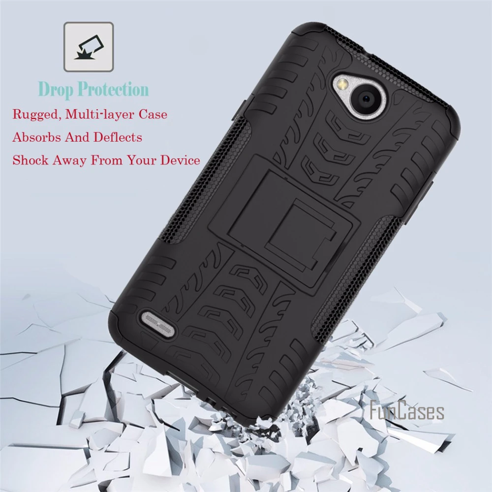 Для LG X power 2 LV7 Fiesta чехол 5 дюймов Гибридный Kickstand Dazzle прочный резиновый Жесткий ПК +