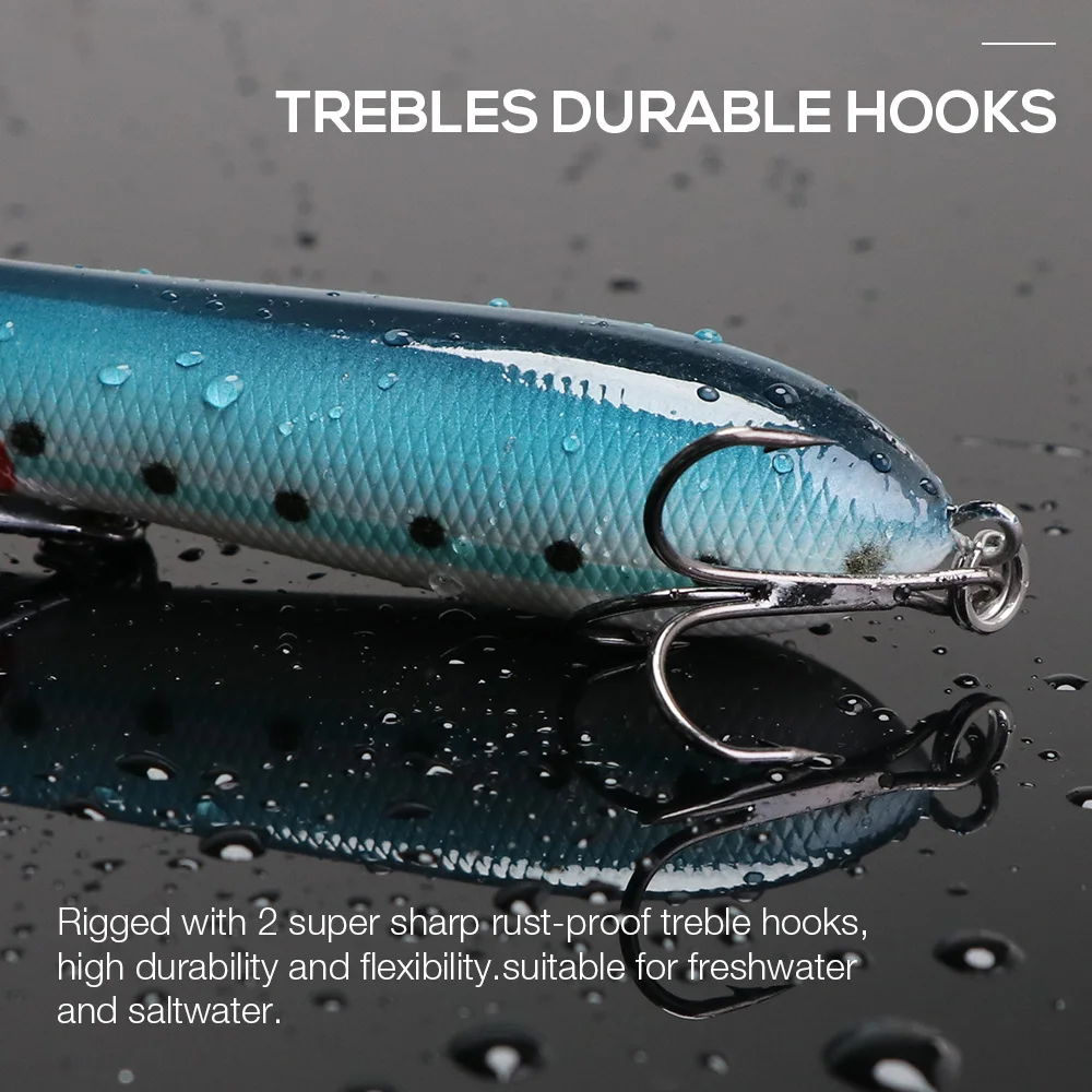 Рыболовная приманка TREHOOK 8 см 12 г для ловли Поппера рыбы жесткая рыболовных