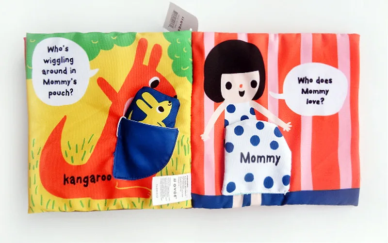 Новое Раннее Образование головоломки из ткани книга мама и я с кольцом Бумажная