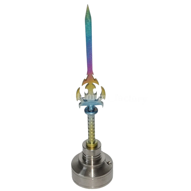 Титановый гвоздь Dab инструмент для резьбы GR2 14/18 мм Carb Cap Sword Dabber|Трубки и