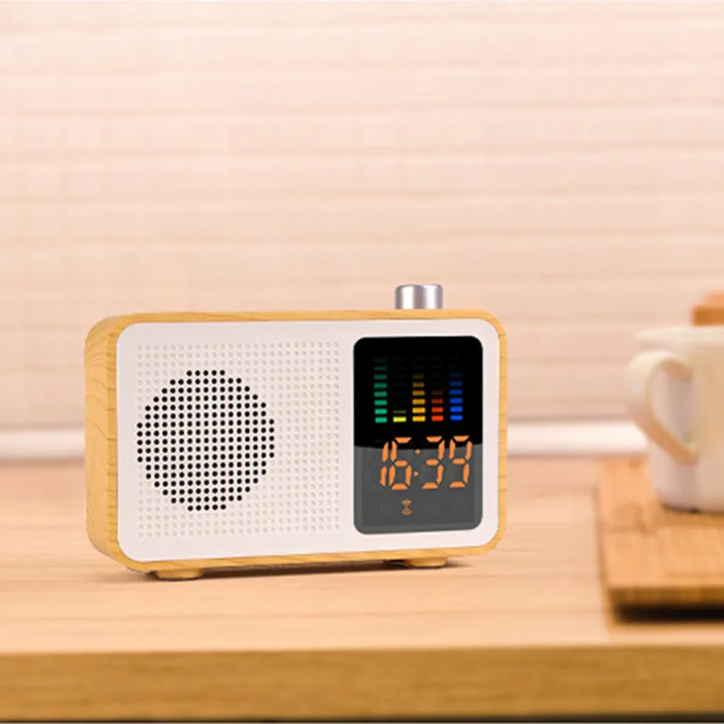 Bluetooth Колонка HIPERDEAL 2019 модная Беспроводная MIABOO в стиле ретро под дерево радио с