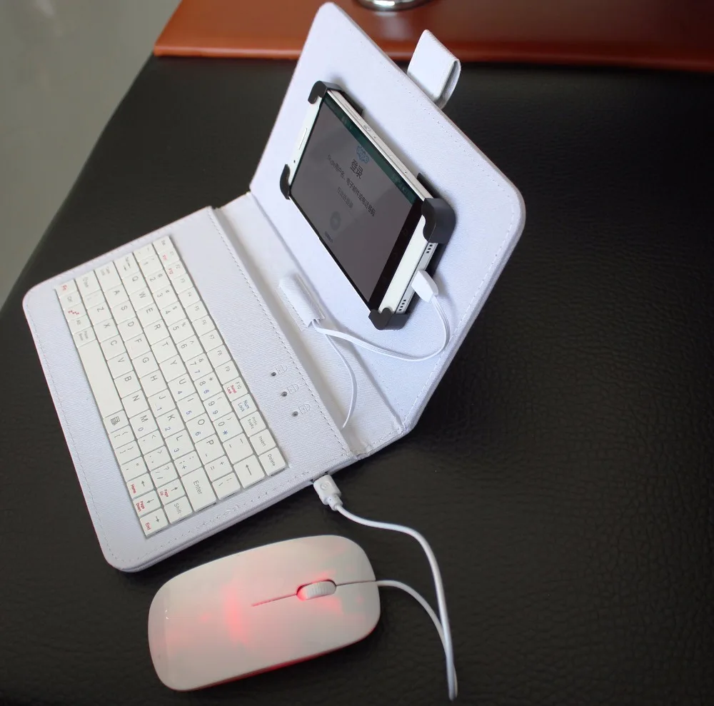 Чехол с откидной крышкой аксессуары для смартфонов проводная клавиатура чехол
