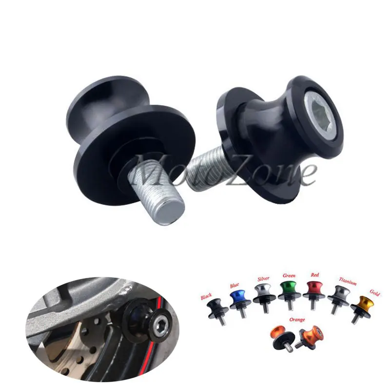 

Motorcycle 6MM CNC Aluminum Swingarm Sliders Spools Paddock Stand Bobbins Swing Arm For Yamaha MT03 MT09 YZF R1 YZF R6