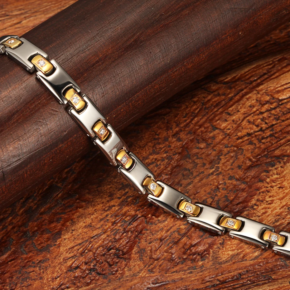 Браслеты WelMag с кристаллами для женщин магнитный браслет золотого цвета