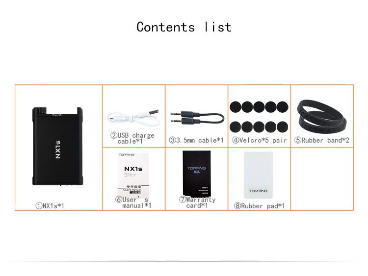 

Topping NX1s Portable Stereo Zero Noise Headphone Amplifier Amplifiers 3.5mm Hifi Digital USB Rechargeable Built-in Battery