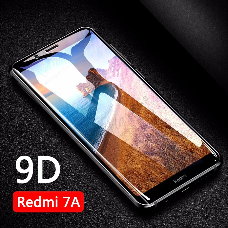 9D Защитное стекло для Xiaomi Redmi 7A полное покрытие защита экрана закаленное на xiomi xiami