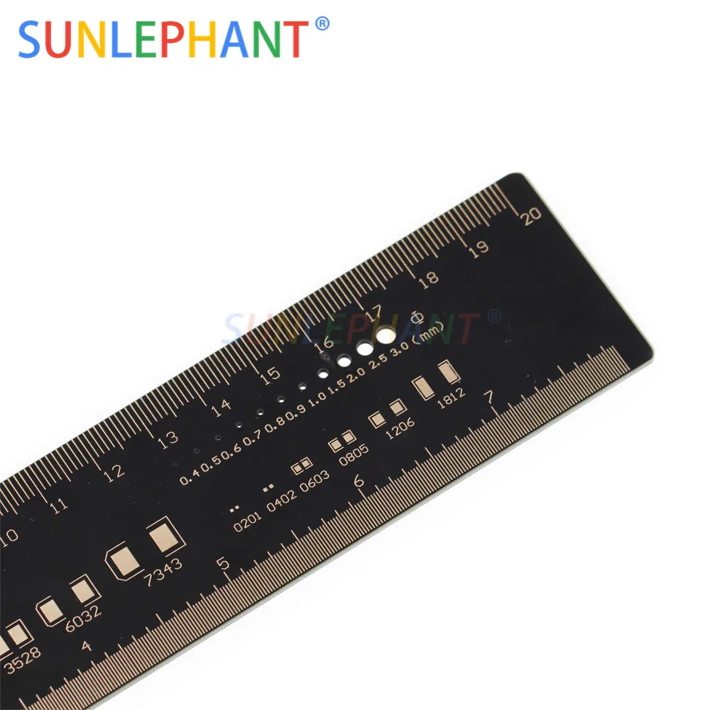 1 шт. 20 см многофункциональная PCB линейка измерительный инструмент резистор