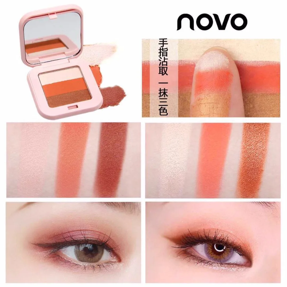 NOVO Новый Многоцветный для век маркер порошок макияж Shimmer Eye Shadow Palette| |