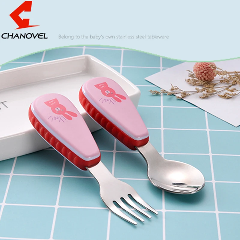 CHANOVEL 2 шт. детский набор столовых приборов с героями мультфильмов 304 наборы вилок