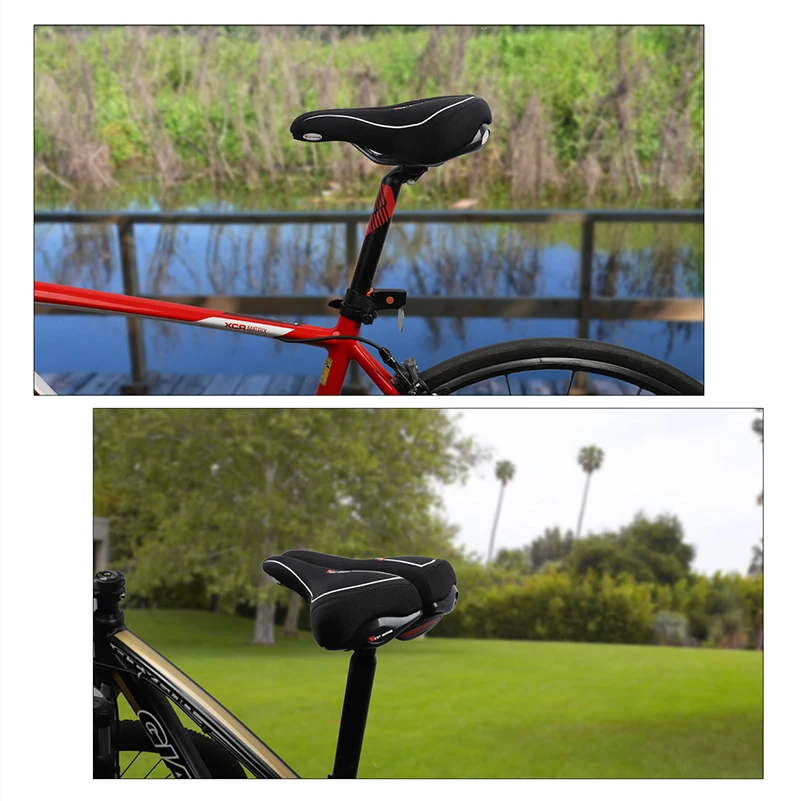 WEST BIKING, удобное велосипедное седло с задним фонарем, велосипедное седло, подушка, противоударное, полое, дизайнерское, дорожное, MTB, велосипедное седло