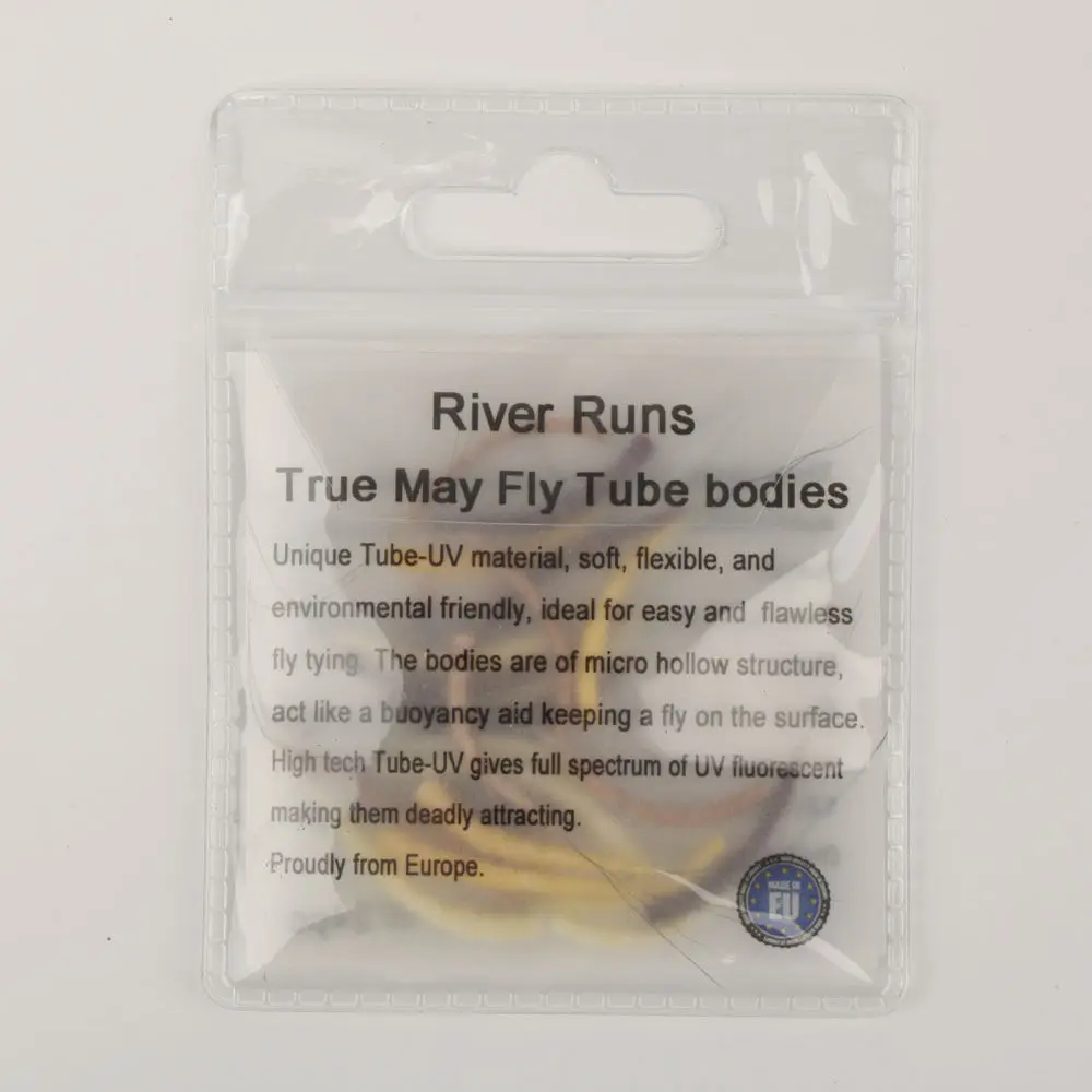 

Riverruns Realistic Flies 24pc/Bag UV Flies May Fly Dry Tube Body 4 Color 3 Size