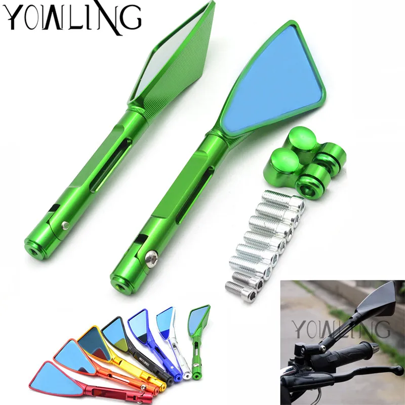

Universal Motorcycle Aluminum CNC motorcycle Side mirror rearview accessories For Kawasaki Z1000 Z800 Z750 EX-300 z750 z900 r6