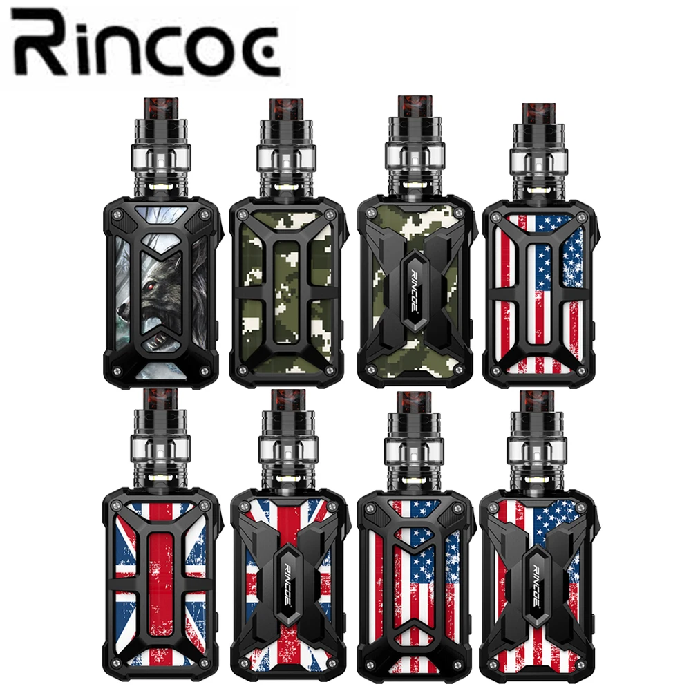 Электронная сигарета Rincoe Mechman Mesh Vape kit 228 Вт Mod с сетчатым баком подходит для