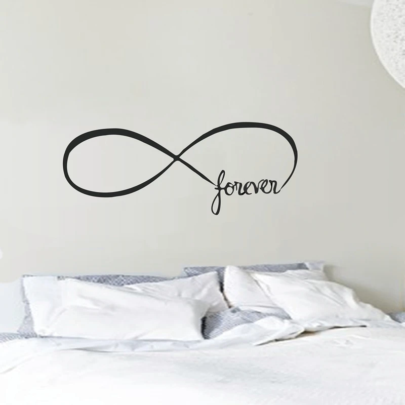 Infinity Symbol Наклейка на стену для спальни навсегда Декор домашний декор настенные