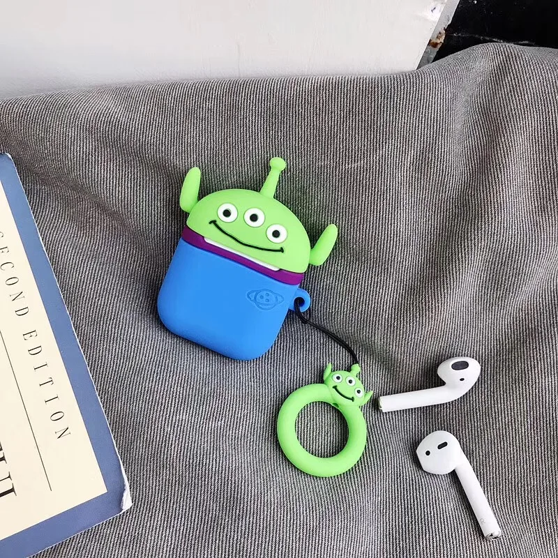 Мультяшный инопланетянин для Airpods Generation 1 и 2 сумка наушников Toy Story силиконовый