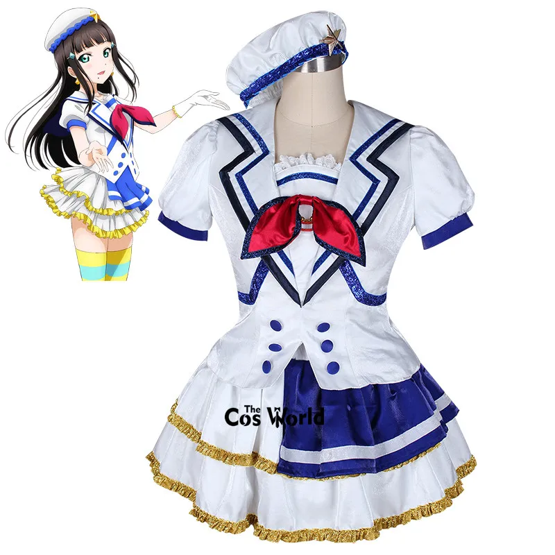 Love Live Sunshine Aqours прыгающее сердце 9 символов таками тика Kurosawa Dia Ruby Riko платье