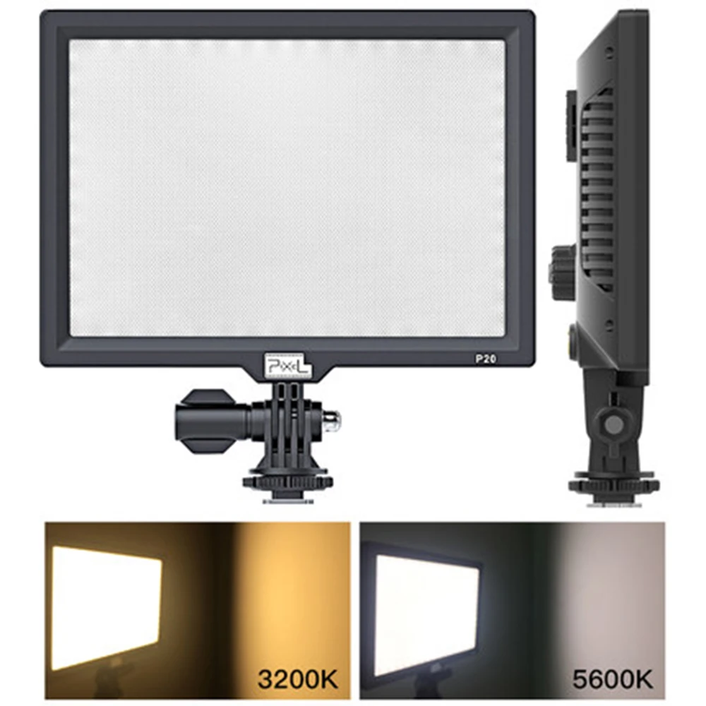 Подсветка PixeL P20 LCD Studio LED Light для видео двухцветный 3200 K 5600 и регулируемая яркость