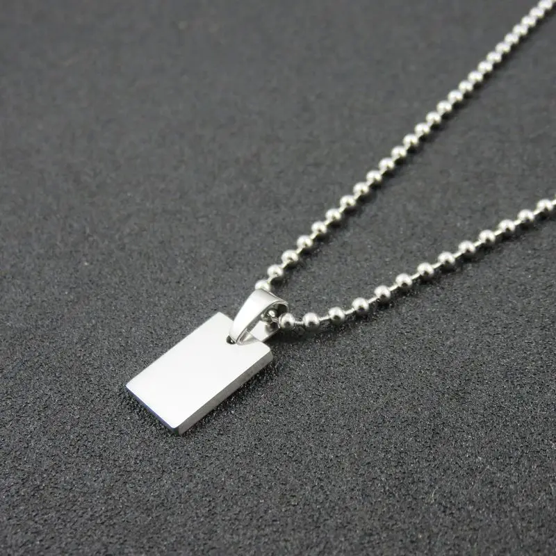 High Polished Stainless Steel Dogtags Necklace Pendant Fashion Jewelry Findings | Pendants
