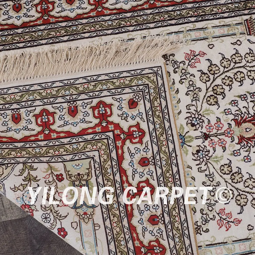 YILONG 3 'x 5' Hereke шелковый ковер ручной УЗЕЛКОВЫЙ специфический дизайн в восточном