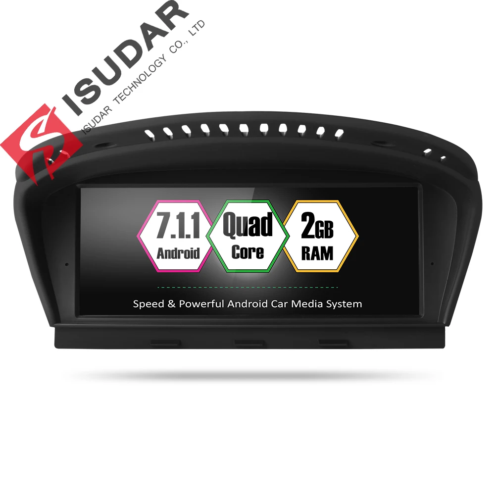 Isudar автомобильный мультимедийный плеер 2 din android 7.1.1 dvd 8 дюймов для BMW 3 Series 5 серии E60