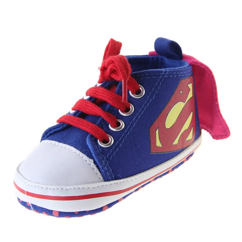 Fashion High Top Superman Sneakers Baby Boys Shoes Canvas Soft Sole No-slip First Walker Prewalkers Newborn Infant Kids Footwear |