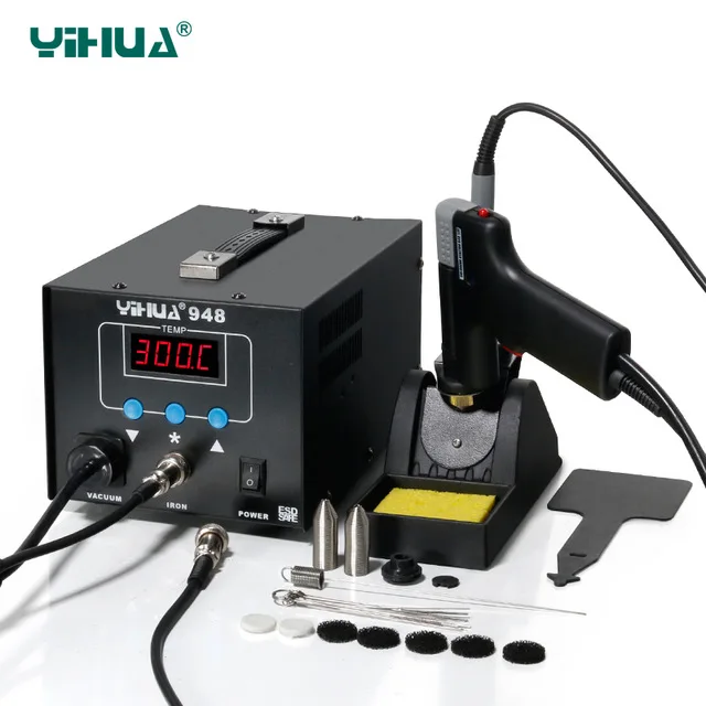 YIHUA948 цифровая SMD паяльная станция высокое качество паяльник с присоской