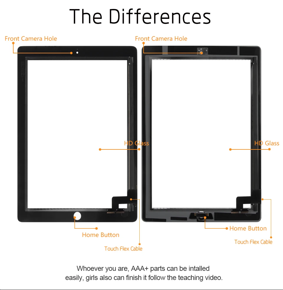 Для iPad 2 Сенсорный экран дигитайзер замена A1395 A1396 сенсорный A1397 для iPad2 экран стекло сенсорная панель с кнопкой Home