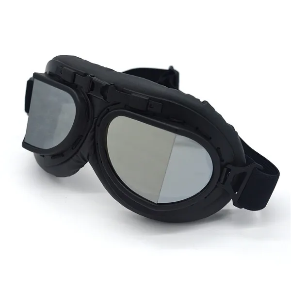 Silver Lens Evomos мотоциклетные очки Второй мировой войны винтажные Ретро очки пилот байкер Велоспорт Солнцезащитные очки ATV Кафе Racer питбайк очки - Цвет: Silver Lens
