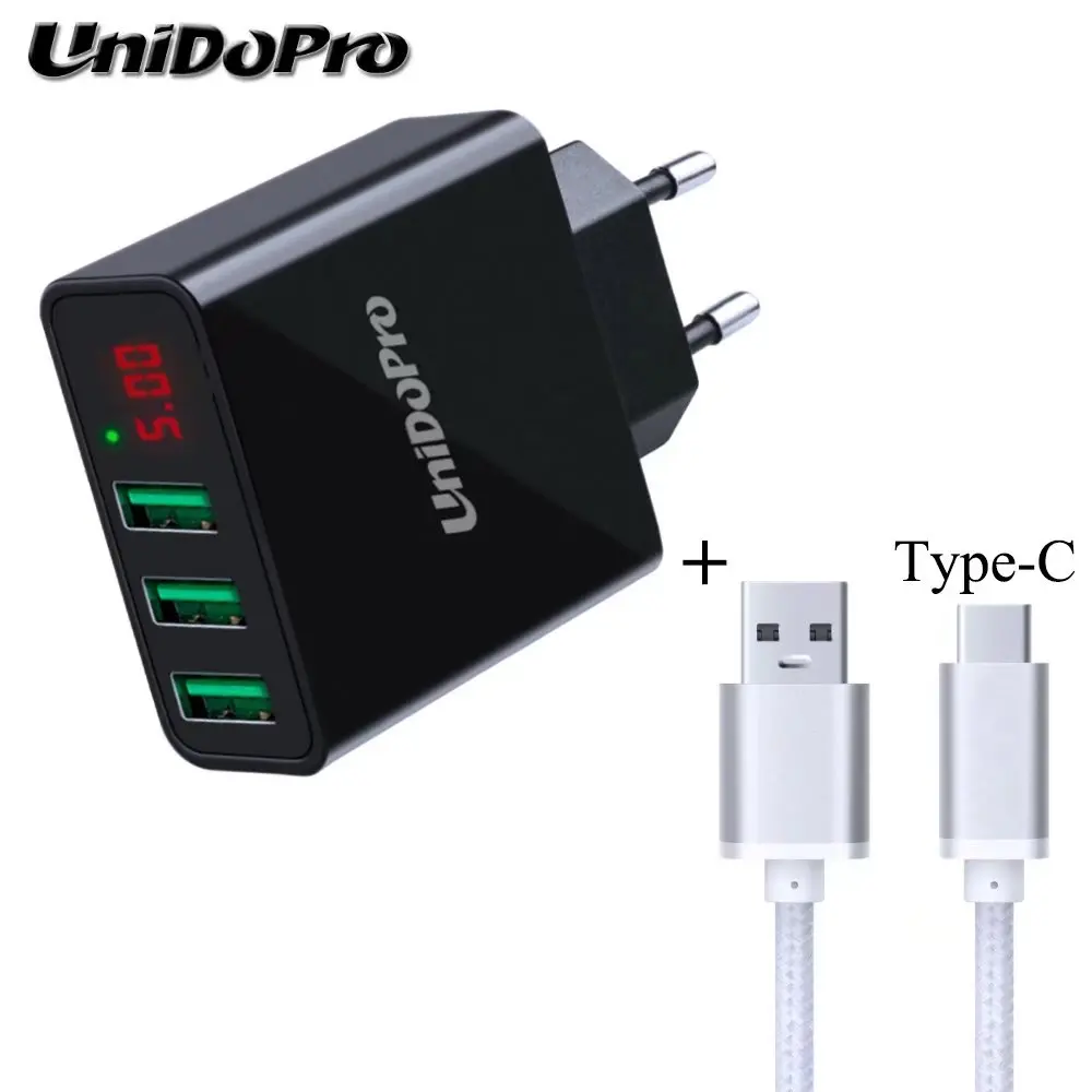 3 порта USB вилка европейского стандарта светодиодный дисплей макс. 2 4 А быстрое