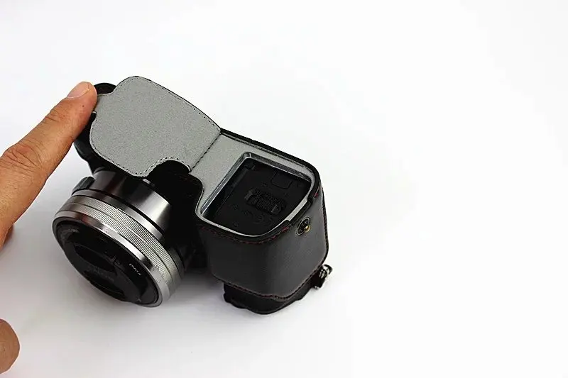 Модный чехол для камеры Sony A6300 A6000 из искусственной кожи с отверстием батареи|camera