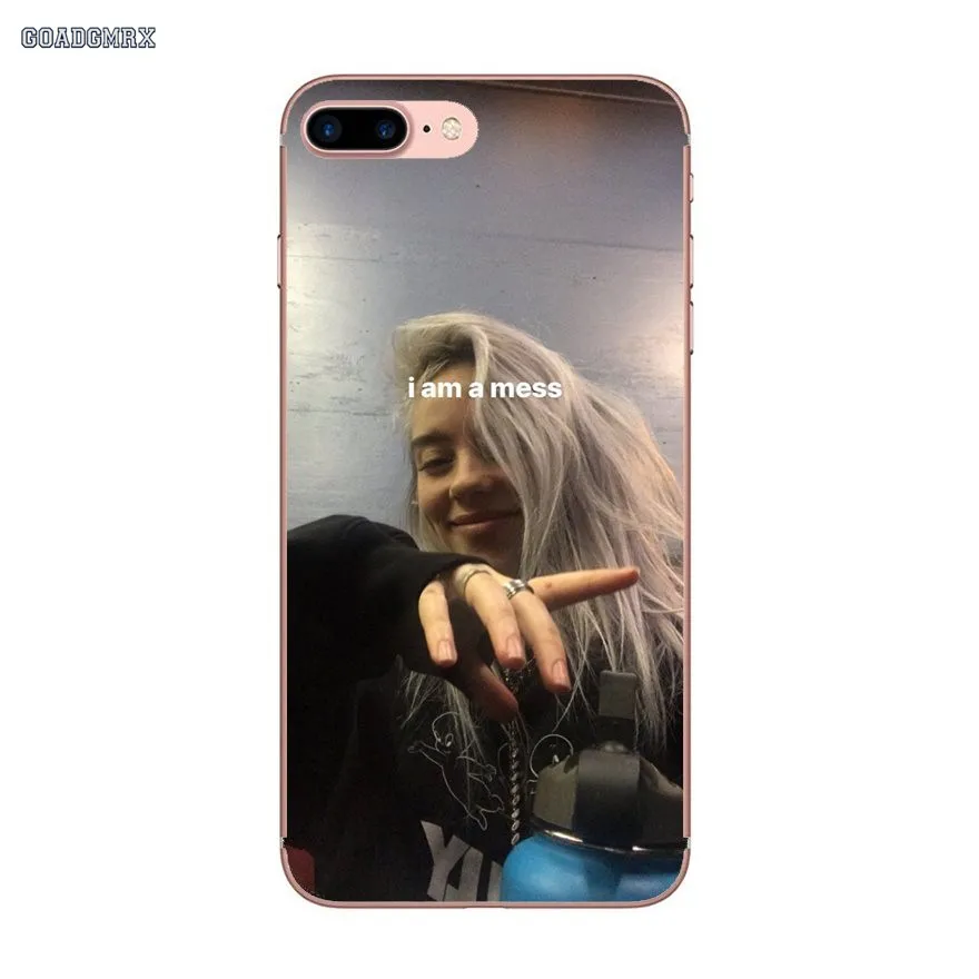 Прозрачные мягкие чехлы для iPhone 6 6S 7 8 Plus X XS MAX XR 4 4S 5 5S SE 5C Billie Eilish Hot Music