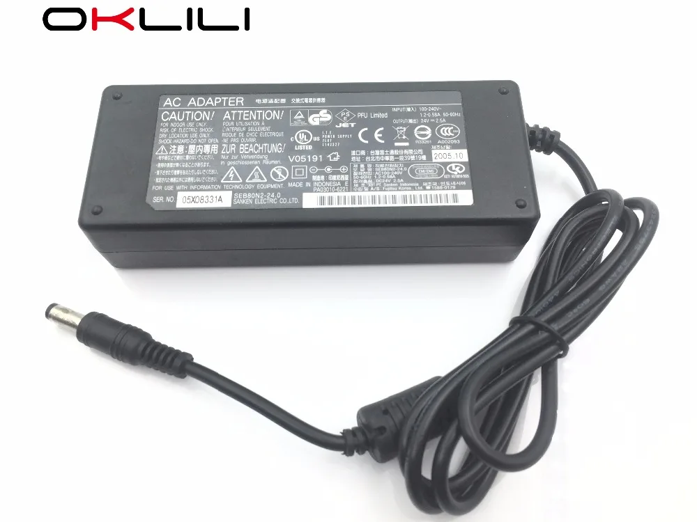 Япония используемый адаптер переменного тока Питание для Fujitsu fi 6130 6140 6230 6240 5530C2